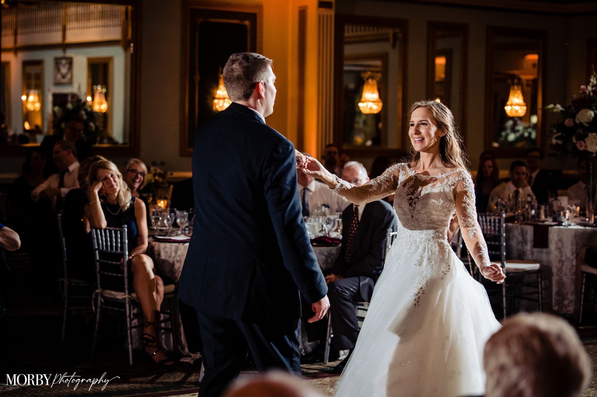 Bride and Groom Dancing